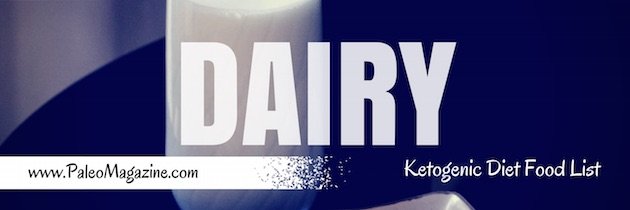 ketogenic diet food list - dairy