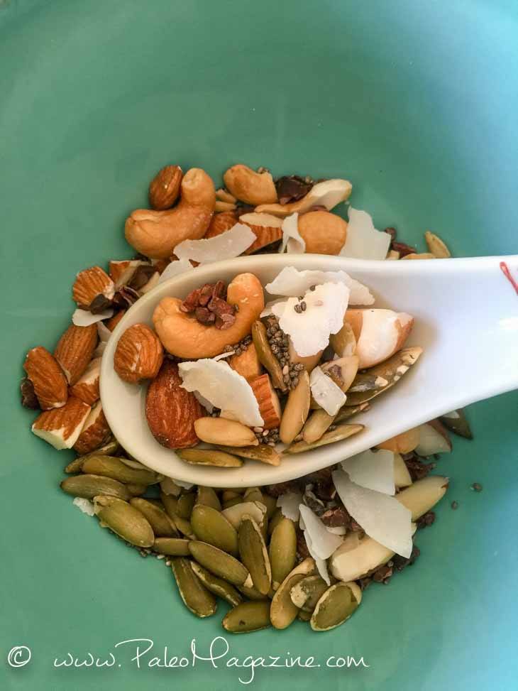 Easy Nut & Seed Granola (Keto, Paleo, Gluten-Free, Sugar-Free) #paleo #recipe #glutenfree https://ketosummit.com/easy-nut-seed-granola-keto-paleo-gf-sugarfree