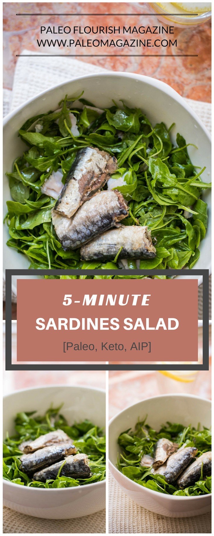 5-minute paleo sardines salad recipe #paleo #keto #lowcarb #aip https://ketosummit.com/5-minute-sardines-salad-recipe-paleo-keto-aip