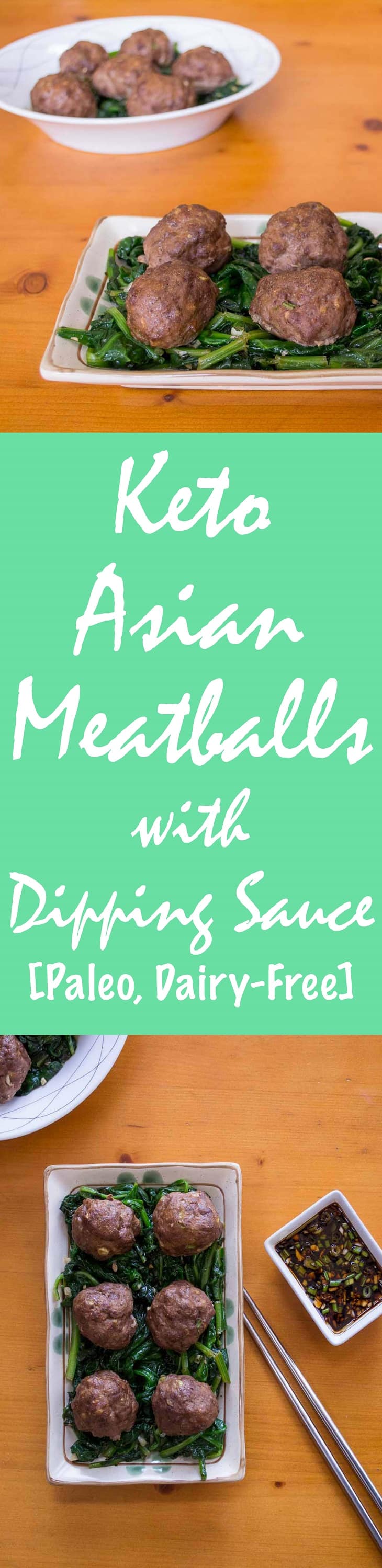 Keto Asian Meatballs Recipe with Dipping Sauce [Paleo, Dairy-Free] #paleo #recipe https://ketosummit.com/keto-asian-meatballs-recipe