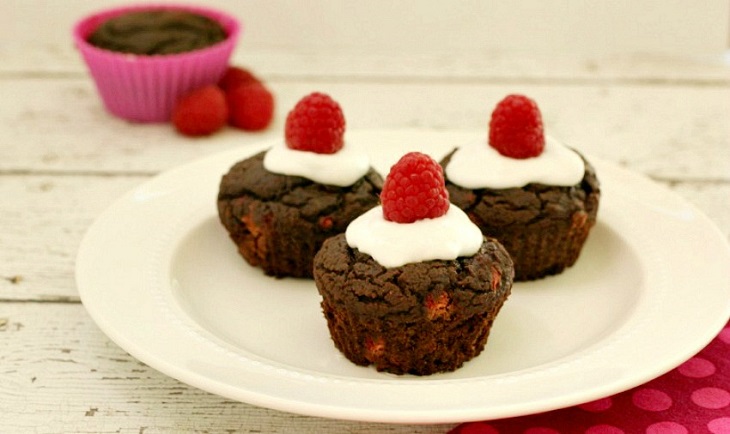 Ketogenic Chocolate Raspberry Cupcakes