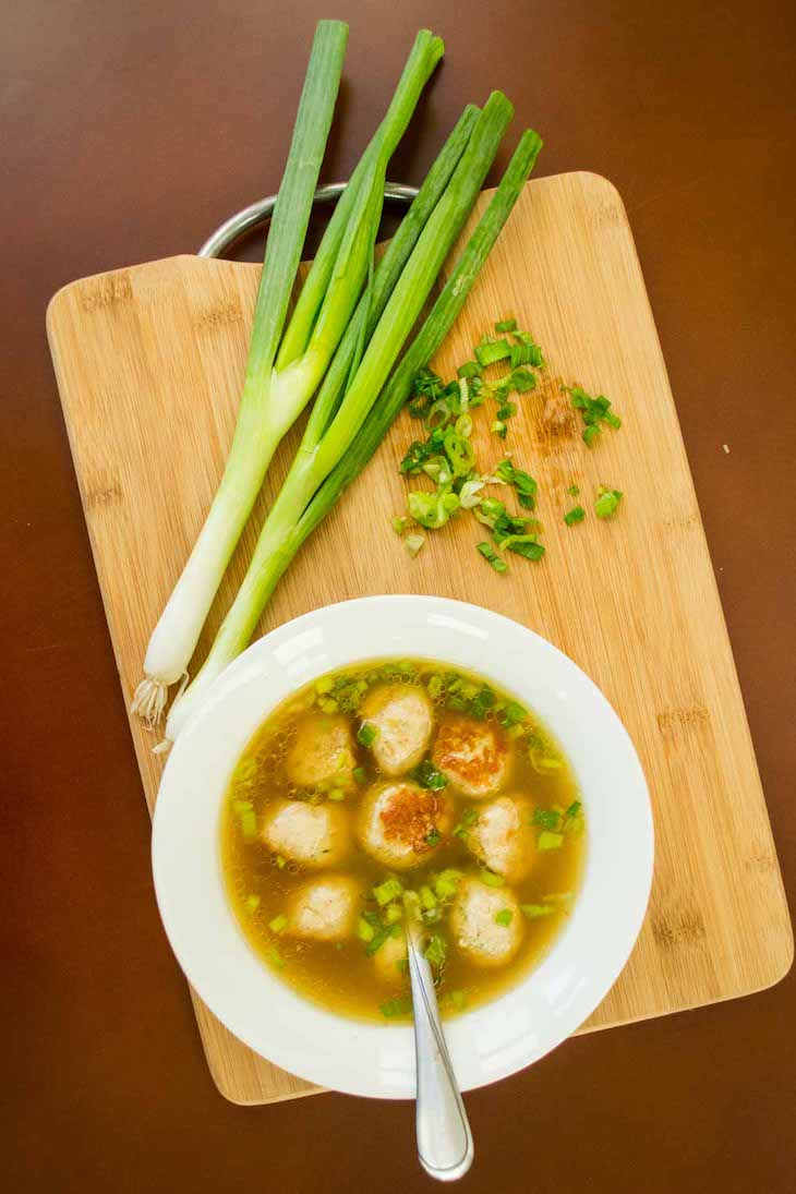 Asian Keto Chicken Meatball Soup Recipe #keto https://ketosummit.com/asian-keto-chicken-meatball-soup-recipe