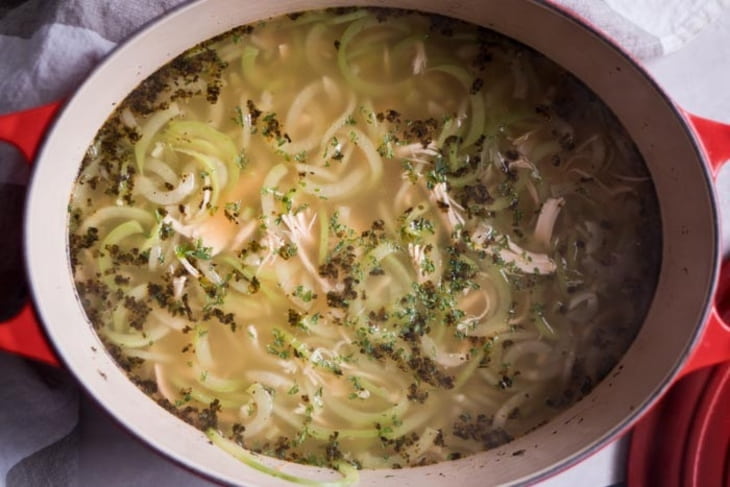 Chayote Chicken Noodle Soup Recipe