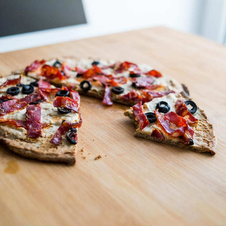 Keto Pepperoni Pizza with Almond Flour Crust (Dairy-Free, Paleo, Low Carb)
