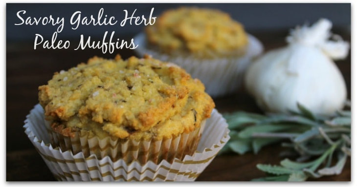 Savory Garlic Herb Paleo Muffins
