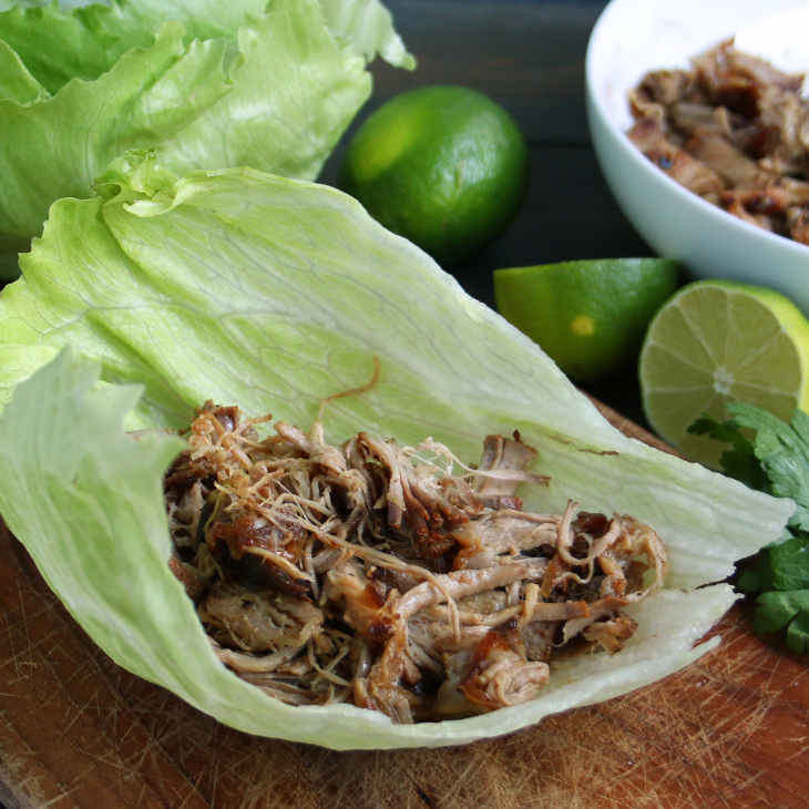 Keto Pork Carnitas with Lettuce Wraps