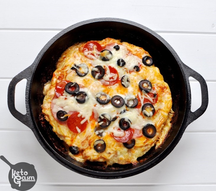 Keto Pizza – Turkey Crust Meatza (Contains Dairy)