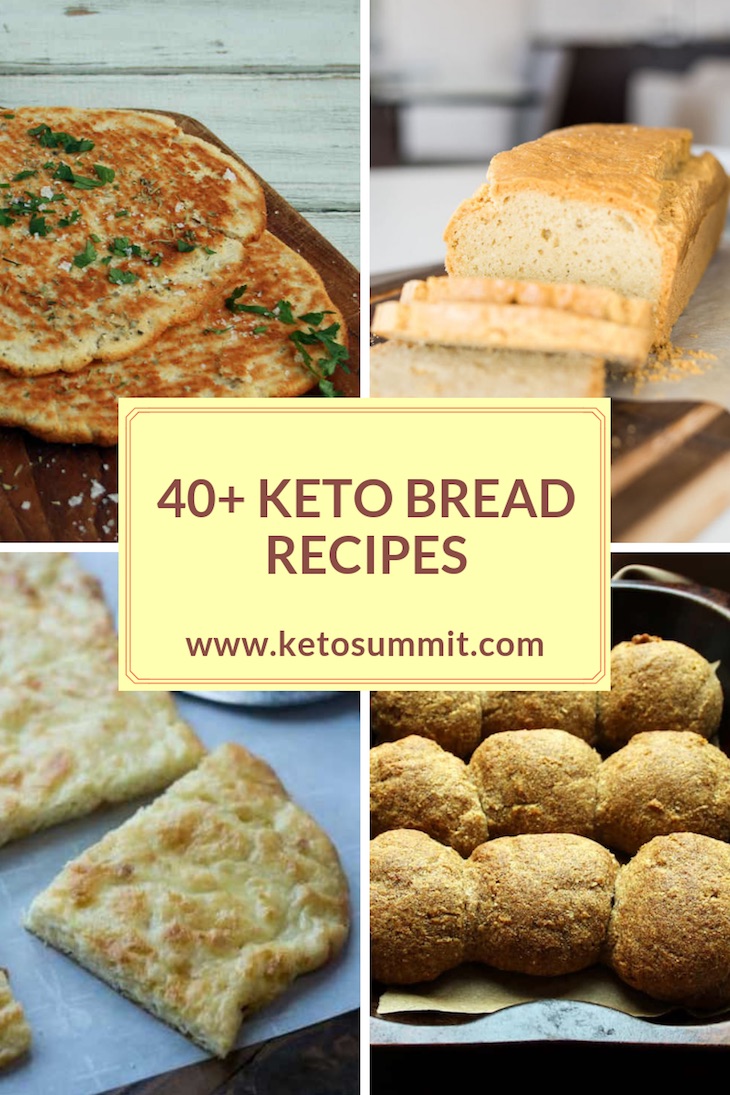 40+ Keto Bread Recipes [Paleo, Gluten-Free, Nut-Free, Dairy-Free] Collage https://ketosummit.com/keto-bread-recipes