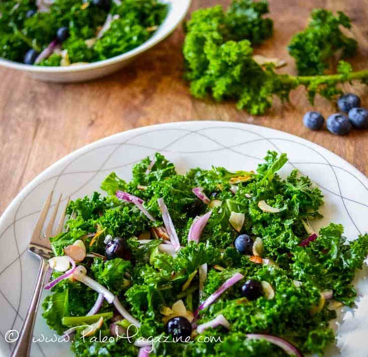 Keto Kale Blueberry Salad Recipe
