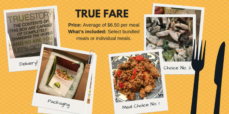 True Fare Low Carb Meal Delivery Service
