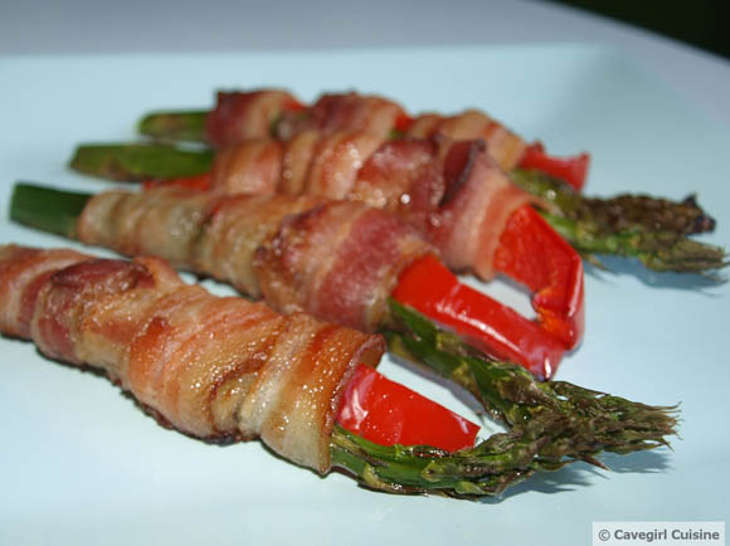 Bacon-Wrapped Asparagus and Pepper
