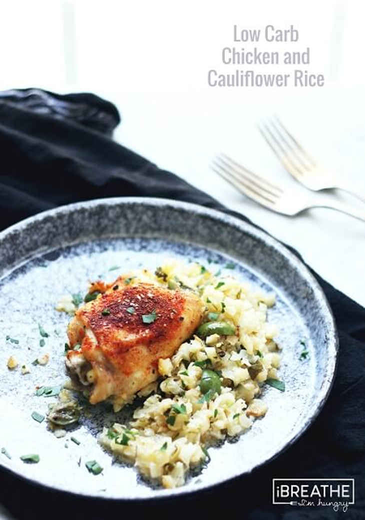 Low Carb Baked Chicken and Cauliflower Rice