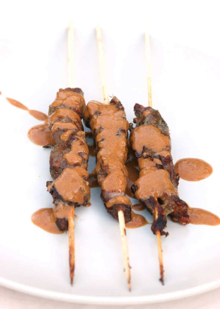 Thai Beef Satay With Spicy Sunflower Seed Sauce