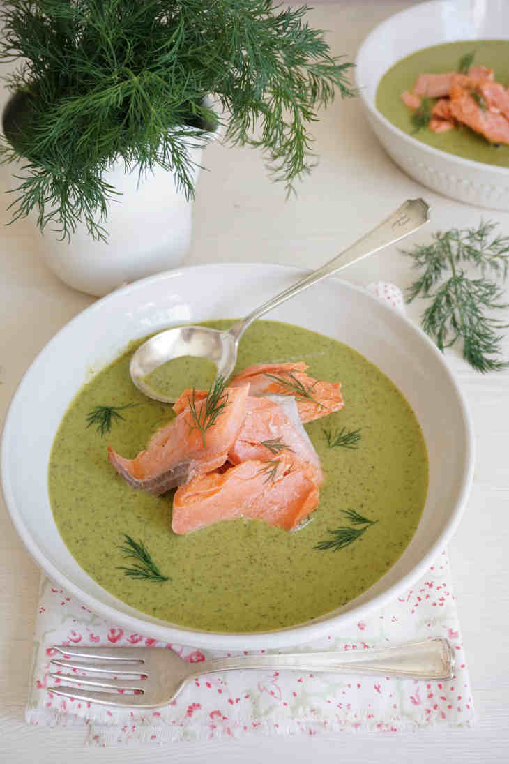 Wild Sockeye Salmon with Spinach and Dill Cream