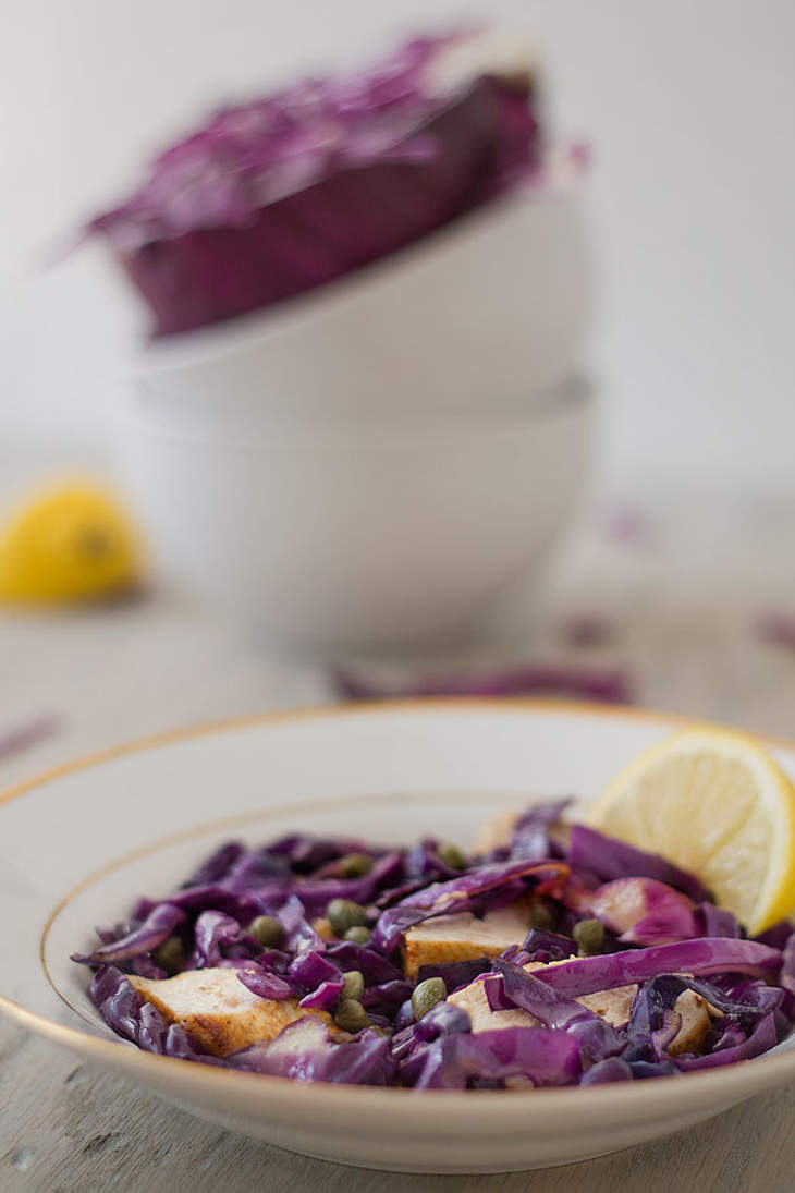 Sauteed Caper And Garlic Cabbage With Lemon 