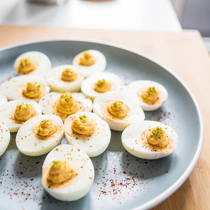 Basic Keto Deviled Eggs Recipe #keto #recipe https://ketosummit.com/basic-keto-deviled-eggs-recipe