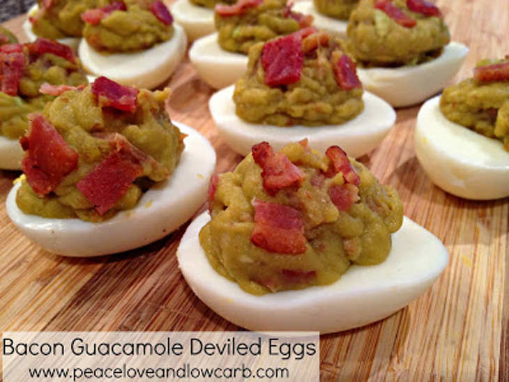 Bacon Guacamole Deviled Eggs