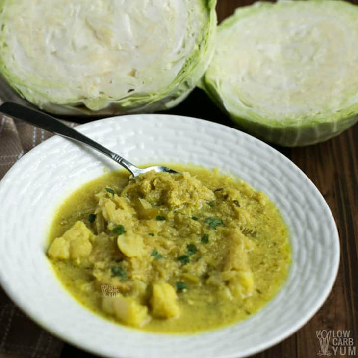 Chicken Cabbage Curry Soup