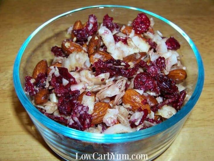 Low Carb Cranberry Almond Trail Mix