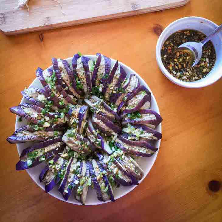 Keto Eggplant Burgers Recipe [Chinese Qiezi He]