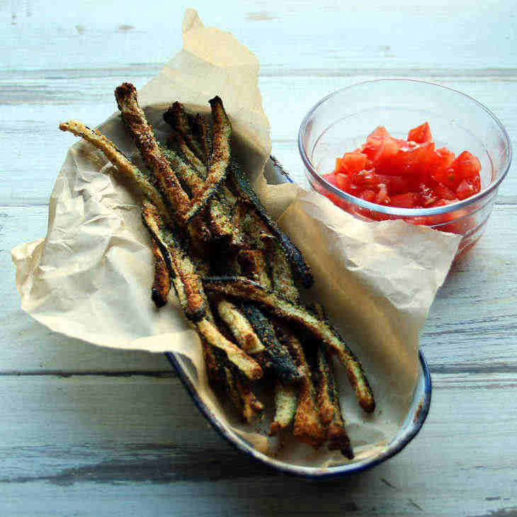 Spicy Seasoned Keto Zucchini Fries Recipe
