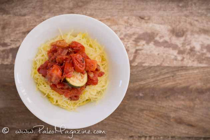 Easy Paleo Spaghetti with Tomato Sauce