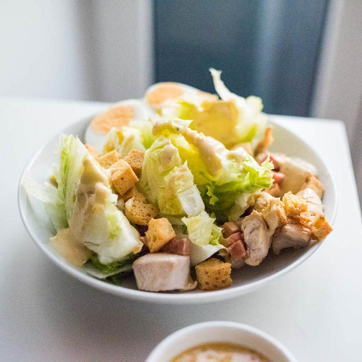 Keto Caesar Salad with Iceberg Wedges #keto https://ketosummit.com/keto-caesar-salad