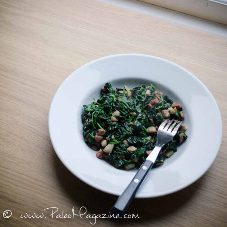 Spinach and Pancetta Saute Recipe