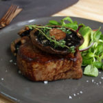 Keto Oven Baked Steak with Garlic Thyme Portabella Mushrooms #keto https://ketosummit.com/keto-baked-steak-recipe-mushrooms