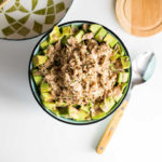 Keto Avocado Tuna Bowl with Tahini Tamari Paste #keto https://ketosummit.com/keto-avocado-tuna-bowl-tahini-tamari-paste