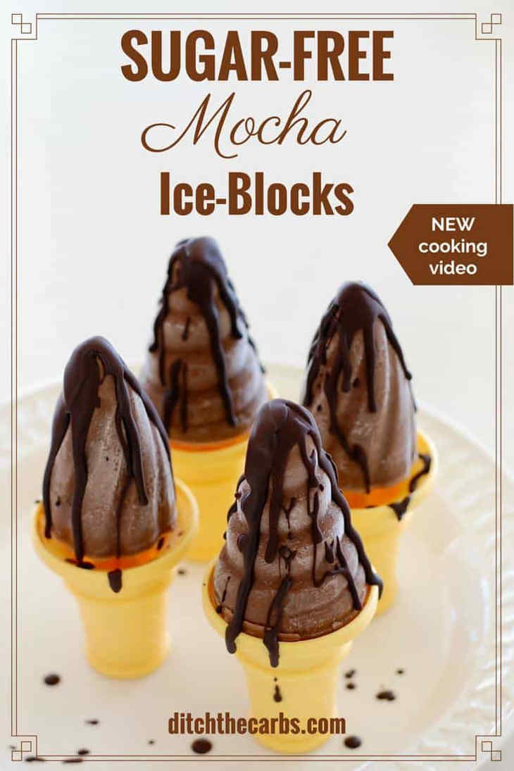Sugar Free Mocha Popsicles (Contains Dairy)