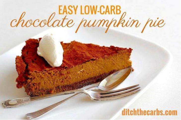 Easy Low Carb Chocolate Pumpkin Pie
