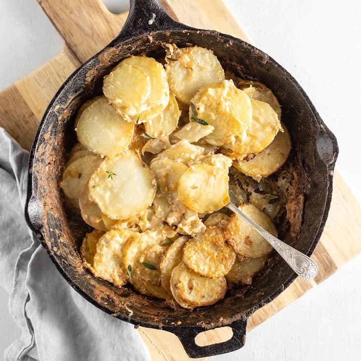 Keto Dairy-Free Scalloped Potatoes Recipe #keto #recipe #https://ketosummit.com/keto-dairy-free-scalloped-potatoes-recipe